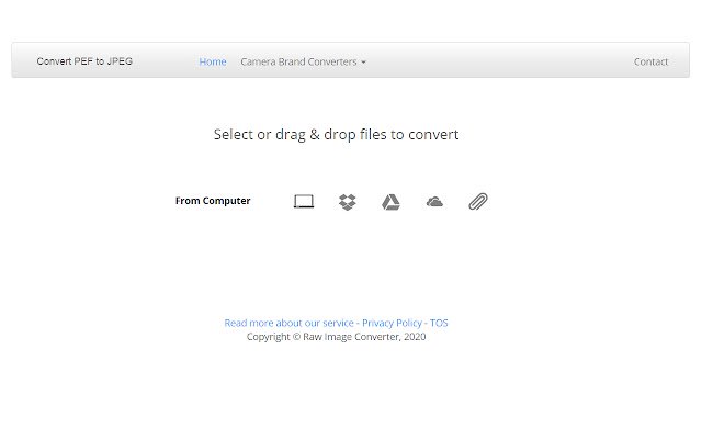 PEF to JPEG Converter  from Chrome web store to be run with OffiDocs Chromium online