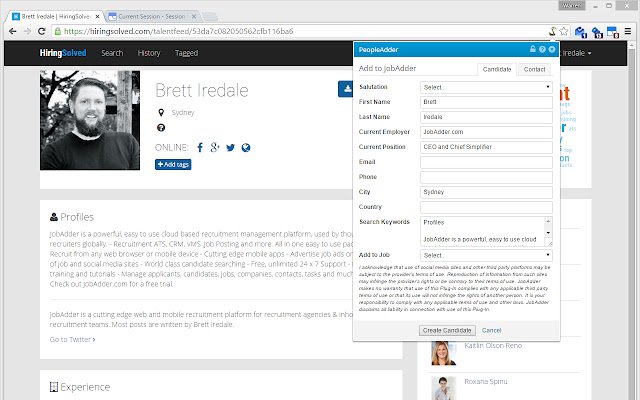 PeopleAdder  from Chrome web store to be run with OffiDocs Chromium online