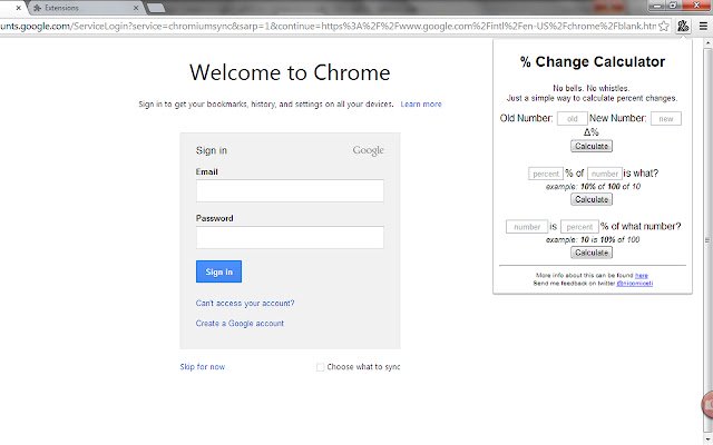 Percent Change Calculator  from Chrome web store to be run with OffiDocs Chromium online