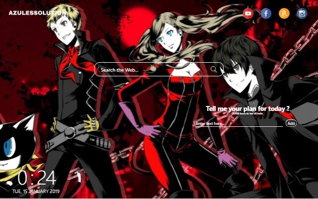 Persona 5 Wallpaper New Tab Theme de Chrome web store se ejecutará con OffiDocs Chromium en línea