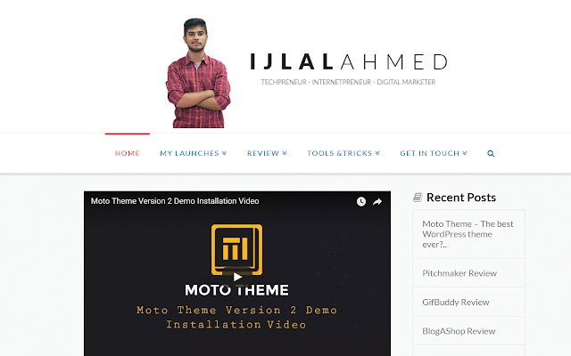 Personal Blog of Ijlal Ahmed  from Chrome web store to be run with OffiDocs Chromium online