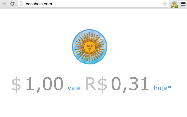 Peso Argentino Hoje از فروشگاه وب کروم با OffiDocs Chromium به صورت آنلاین اجرا می شود