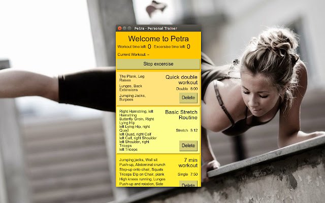 Petra Unsupported Personal trainer!  from Chrome web store to be run with OffiDocs Chromium online