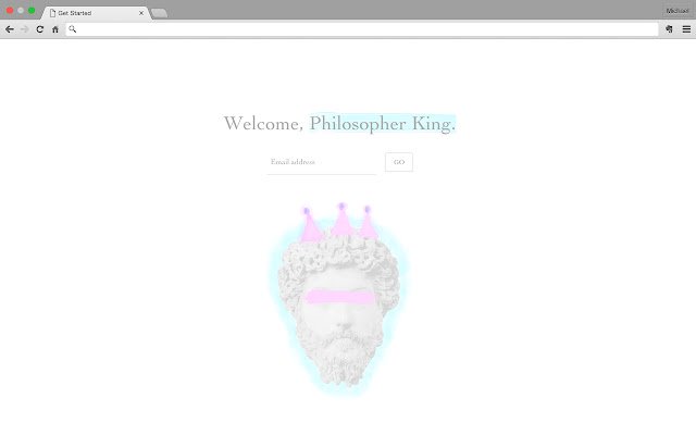 Philosopher King New Tab  from Chrome web store to be run with OffiDocs Chromium online