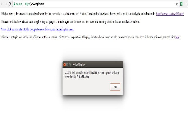 Chrome web mağazasındaki PhishBlocker, OffiDocs Chromium çevrimiçi ile çalıştırılacak