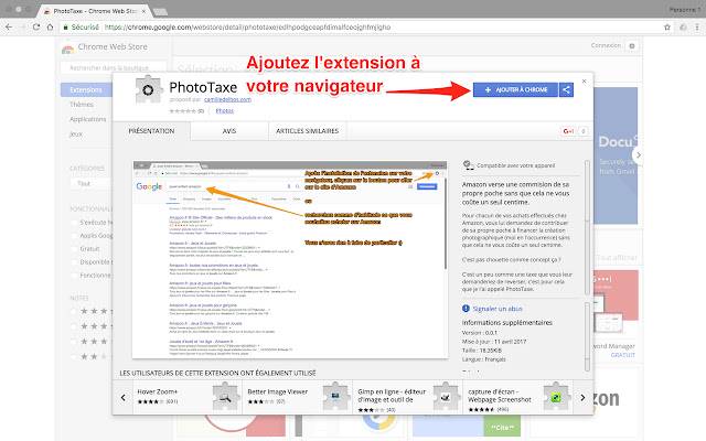 PhotoTaxe din magazinul web Chrome va fi rulat cu OffiDocs Chromium online