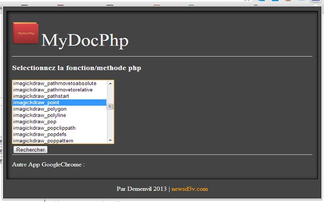 PHP DOC  from Chrome web store to be run with OffiDocs Chromium online