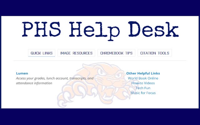 PHS Help Desk  from Chrome web store to be run with OffiDocs Chromium online