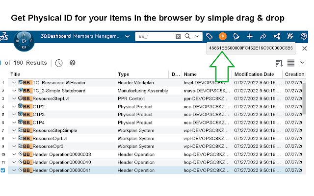 Physical ID Retriever for 3DEXPERIENCE  from Chrome web store to be run with OffiDocs Chromium online