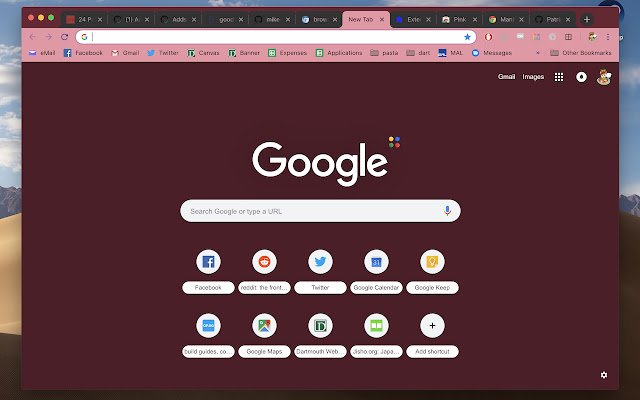 Pink and Dark Theme  from Chrome web store to be run with OffiDocs Chromium online