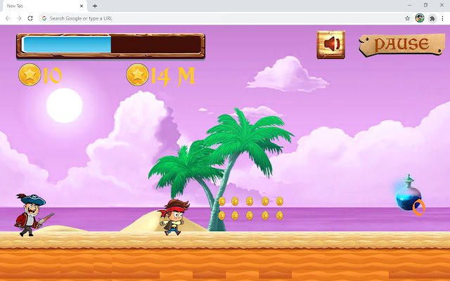 Pirate Run Away Action Game  from Chrome web store to be run with OffiDocs Chromium online