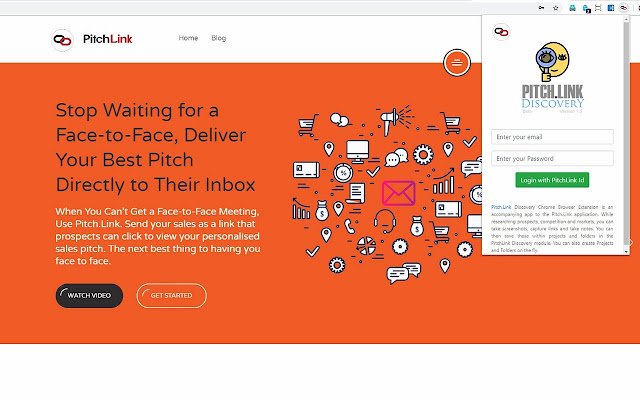 Pitch.Link Discovery  from Chrome web store to be run with OffiDocs Chromium online
