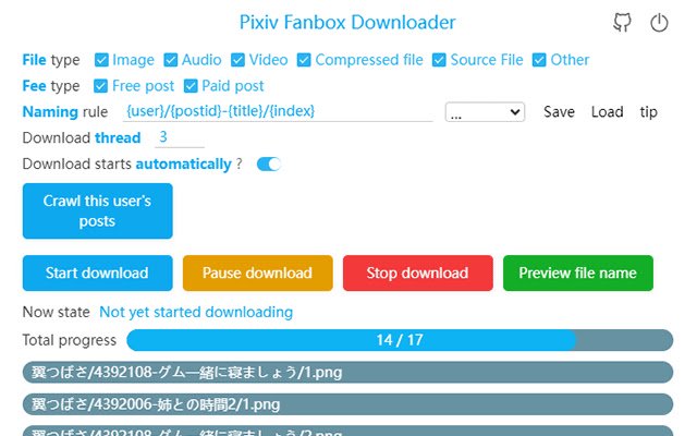 Pixiv Fanbox Downloader  from Chrome web store to be run with OffiDocs Chromium online