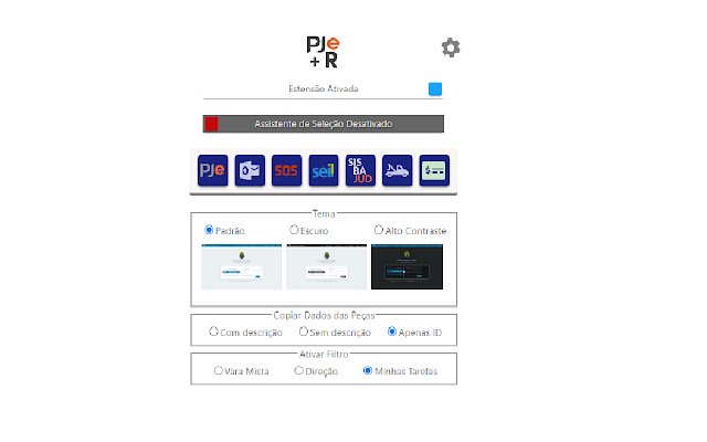 PJe + R من متجر Chrome الإلكتروني ليتم تشغيله باستخدام OffiDocs Chromium عبر الإنترنت