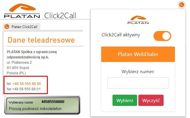 Platan Click2Call aus dem Chrome Web Store kann mit OffiDocs Chromium online ausgeführt werden