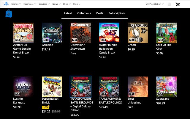 PlayStation Web Store Enhancer  from Chrome web store to be run with OffiDocs Chromium online