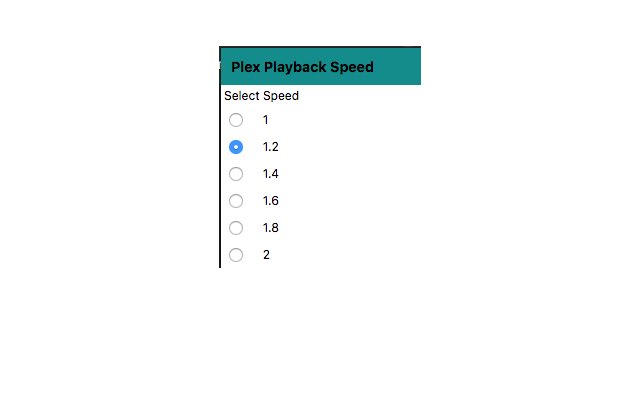 Plex Playback Speed ​​dari kedai web Chrome untuk dijalankan dengan OffiDocs Chromium dalam talian