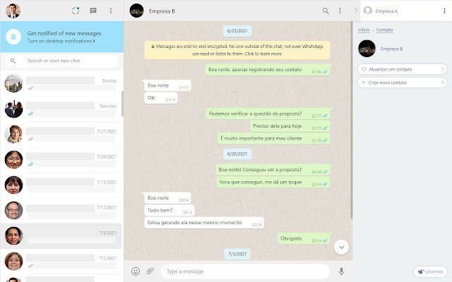 ยกระดับ WhatsApp จาก Chrome เว็บสโตร์ให้ทำงานด้วย OffiDocs Chromium ออนไลน์