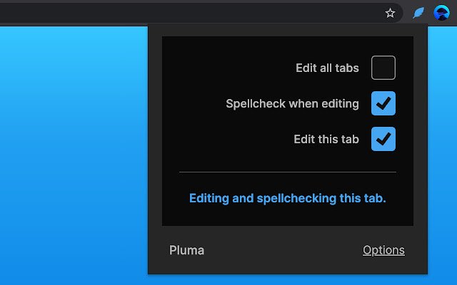 Pluma  from Chrome web store to be run with OffiDocs Chromium online