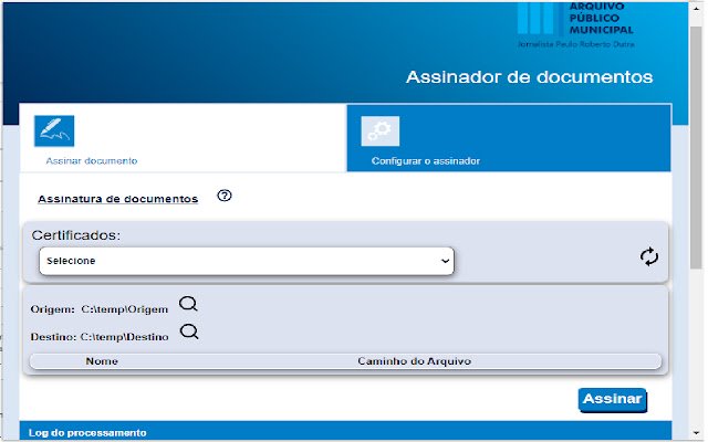 PMSP SG1729 Assinador de Documentos  from Chrome web store to be run with OffiDocs Chromium online