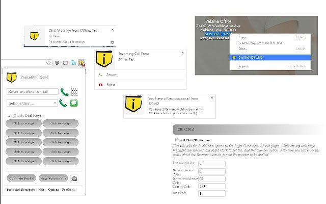 PocketiTel Cloud Extension  from Chrome web store to be run with OffiDocs Chromium online