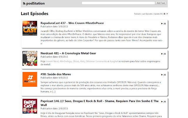 podStation Podcast Player  from Chrome web store to be run with OffiDocs Chromium online