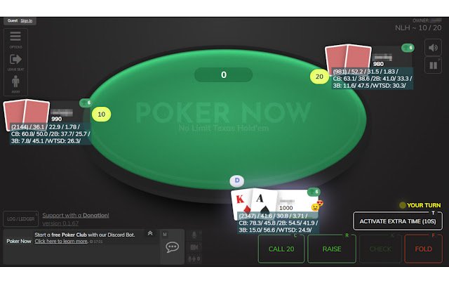 Pokernow HUD  from Chrome web store to be run with OffiDocs Chromium online