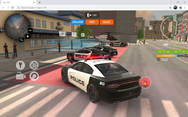 Police Car Simulator Game  from Chrome web store to be run with OffiDocs Chromium online