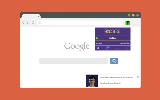 Poncefesse Extension Stream  from Chrome web store to be run with OffiDocs Chromium online