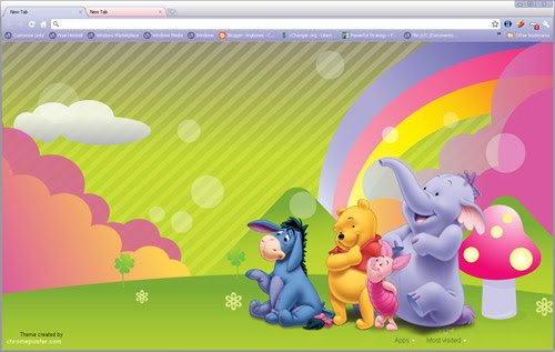 Pooh and Friends  from Chrome web store to be run with OffiDocs Chromium online