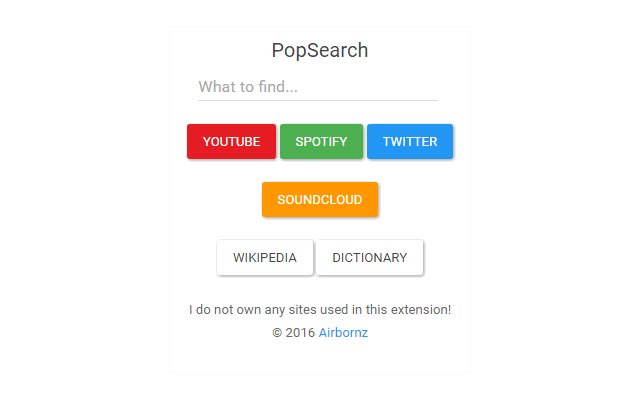 PopSearch  from Chrome web store to be run with OffiDocs Chromium online
