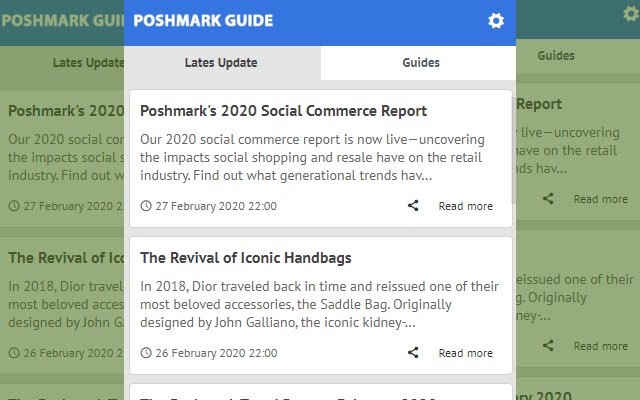 Poshmark Latest News Update  from Chrome web store to be run with OffiDocs Chromium online