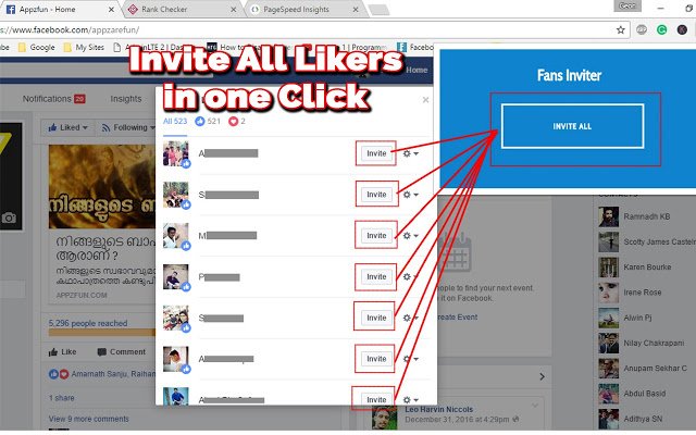 Postați Likers Inviter din magazinul web Chrome pentru a fi rulat cu OffiDocs Chromium online