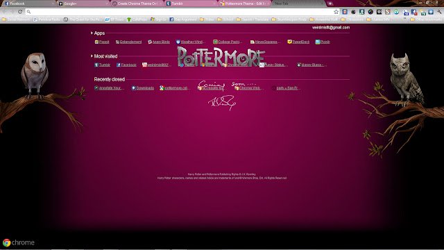 Pottermore Theme  from Chrome web store to be run with OffiDocs Chromium online