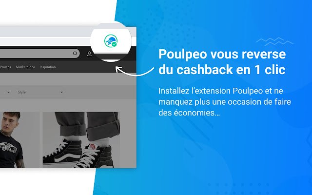 Poulpeo : cashback, réductions et codes promo  from Chrome web store to be run with OffiDocs Chromium online