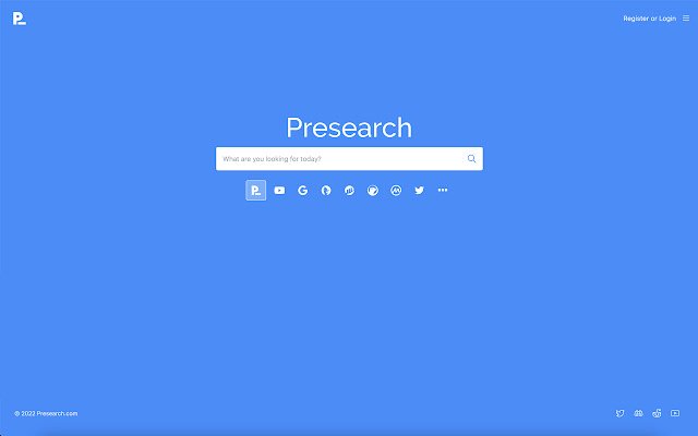 Presearch.com Start With Us из интернет-магазина Chrome будет работать с OffiDocs Chromium онлайн