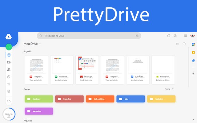 PrettyDrive من متجر Chrome الإلكتروني ليتم تشغيله مع OffiDocs Chromium عبر الإنترنت