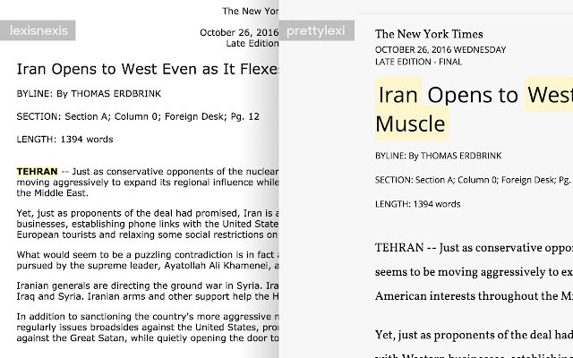 PrettyLexi  from Chrome web store to be run with OffiDocs Chromium online