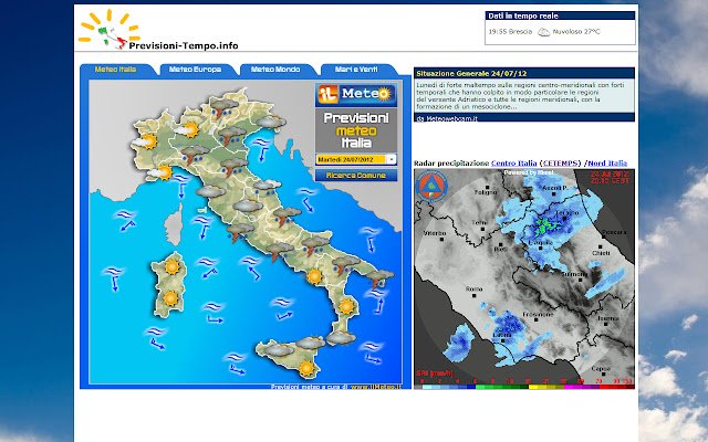 Previsioni tempo  from Chrome web store to be run with OffiDocs Chromium online