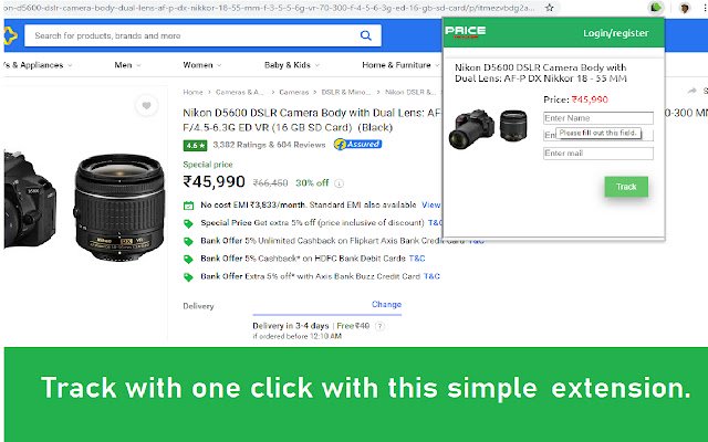 Price Tracker  from Chrome web store to be run with OffiDocs Chromium online