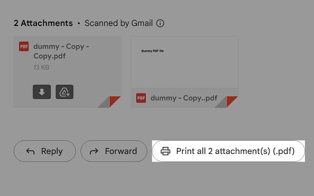 Print all Gmail attachments  from Chrome web store to be run with OffiDocs Chromium online