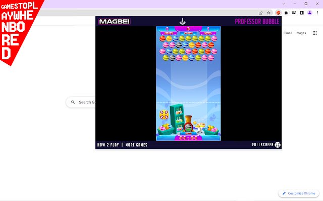Professor Bubble Shooter Game Runs Offline  from Chrome web store to be run with OffiDocs Chromium online