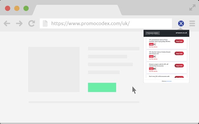 Promocodex UK  from Chrome web store to be run with OffiDocs Chromium online