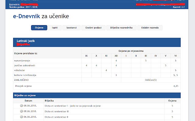 Prosjek ocjena za eDnevnik  from Chrome web store to be run with OffiDocs Chromium online