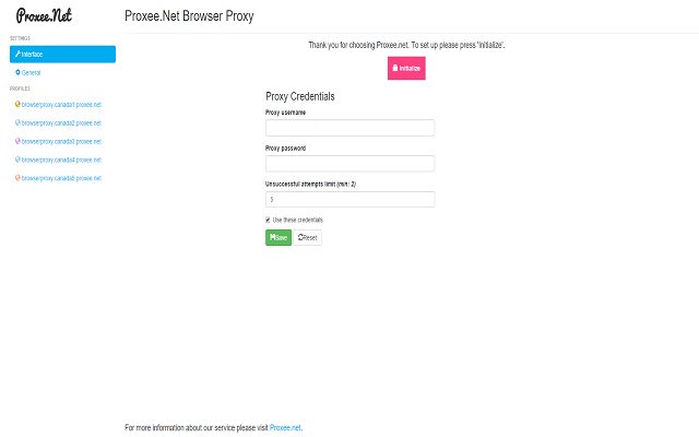 Proxee.net Browser Proxy  from Chrome web store to be run with OffiDocs Chromium online