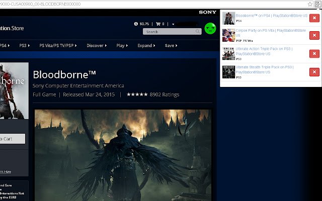 PSN Wishlist  from Chrome web store to be run with OffiDocs Chromium online