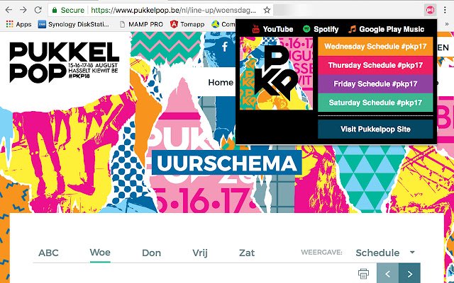 Pukkelpop Play 2018  from Chrome web store to be run with OffiDocs Chromium online