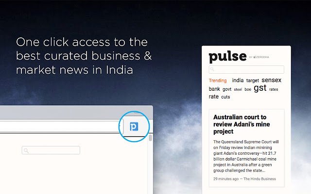 Pulse by Zerodha  from Chrome web store to be run with OffiDocs Chromium online