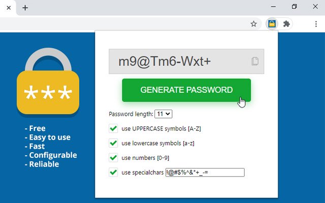 P$$w0RD_GnRT0R — Password Generator  from Chrome web store to be run with OffiDocs Chromium online