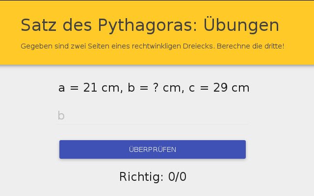 Pythagoras Trainer מחנות האינטרנט של Chrome להפעלה עם OffiDocs Chromium באינטרנט